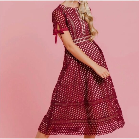 burgundy eyelet midi dress Zapakasa Women Burgundy Satin Neck Scarf Long Wedding Guest Dress with Slit  One Shoulder Mermaid Bridesmaid Dress
